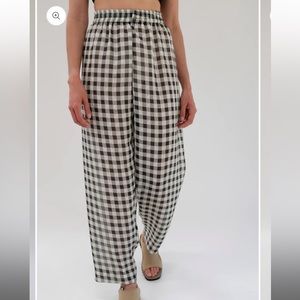 Beklina Basic Pant in Black Gingham